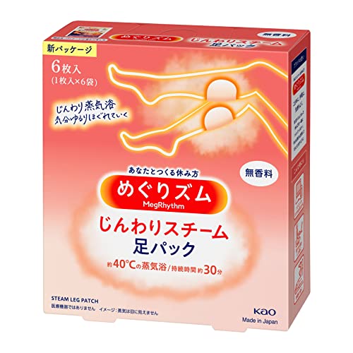 MegRhythm Steam Foot Sheets, 6 Pieces