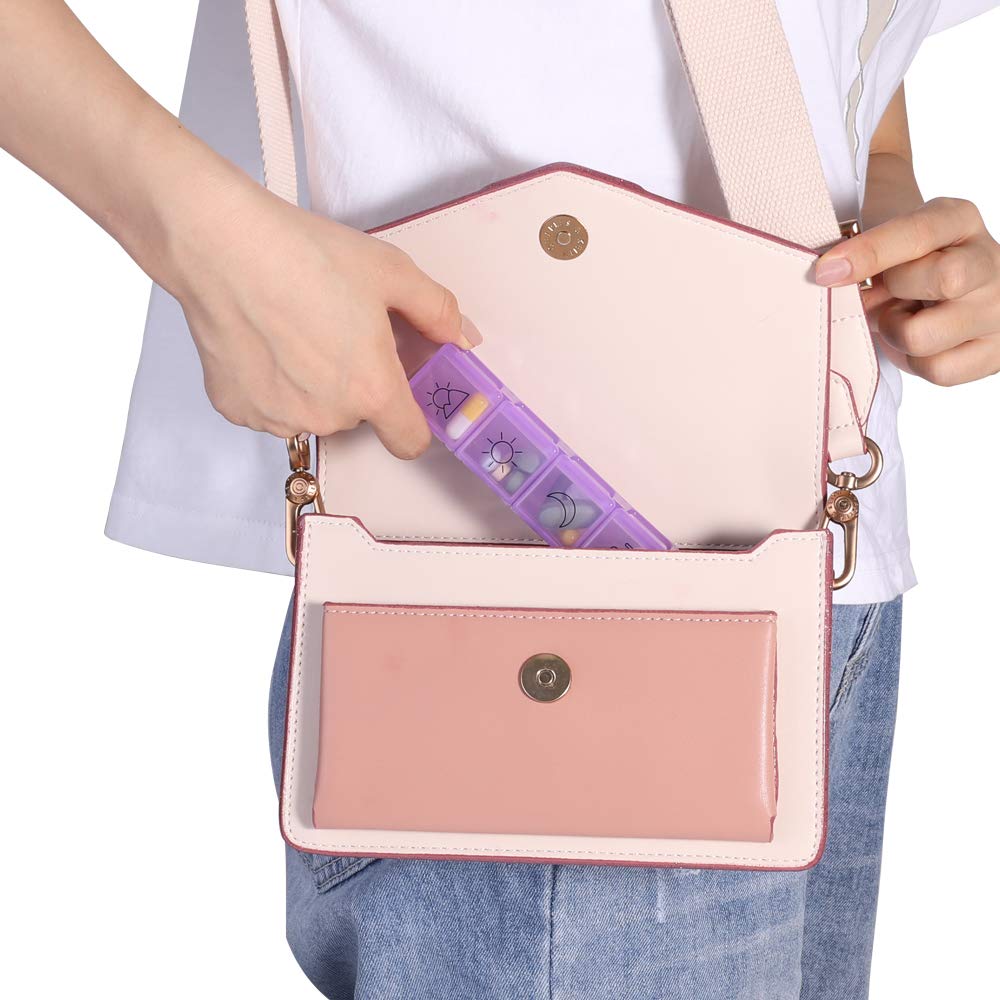 Opret Pill Case, Waterproof Medicine Case, Supplement Case, 4 Times a Day, Portable, Traditional Medicine Box, Compact, Includes Day of the Week Seal