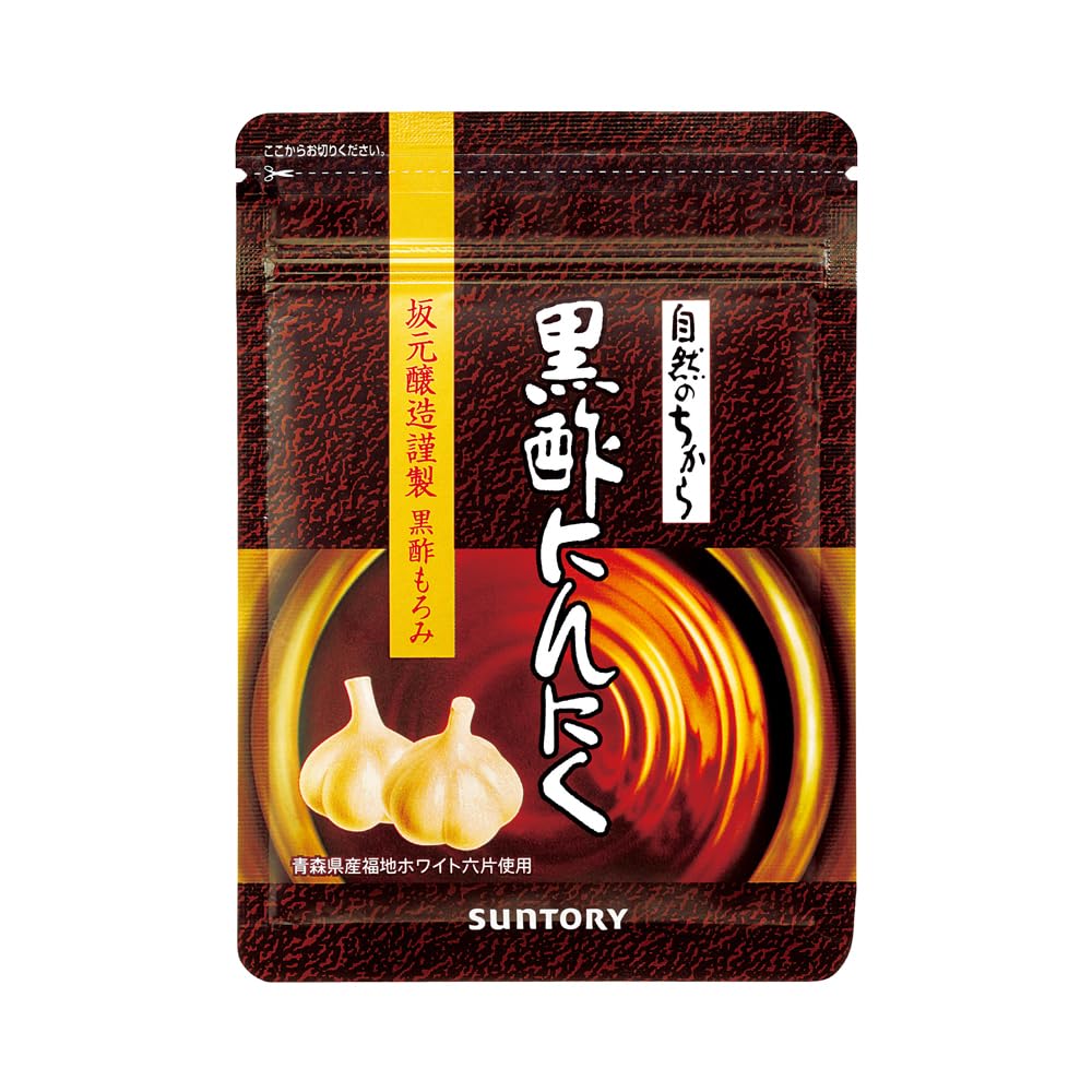 Suntory Black Vinegar Garlic, Black Vinegar Moromi Sakamoto Brewing Black Vinegar, Garlic, Amino Acid, Supplement, 60 Tablets, Approx. 30 Day Supply