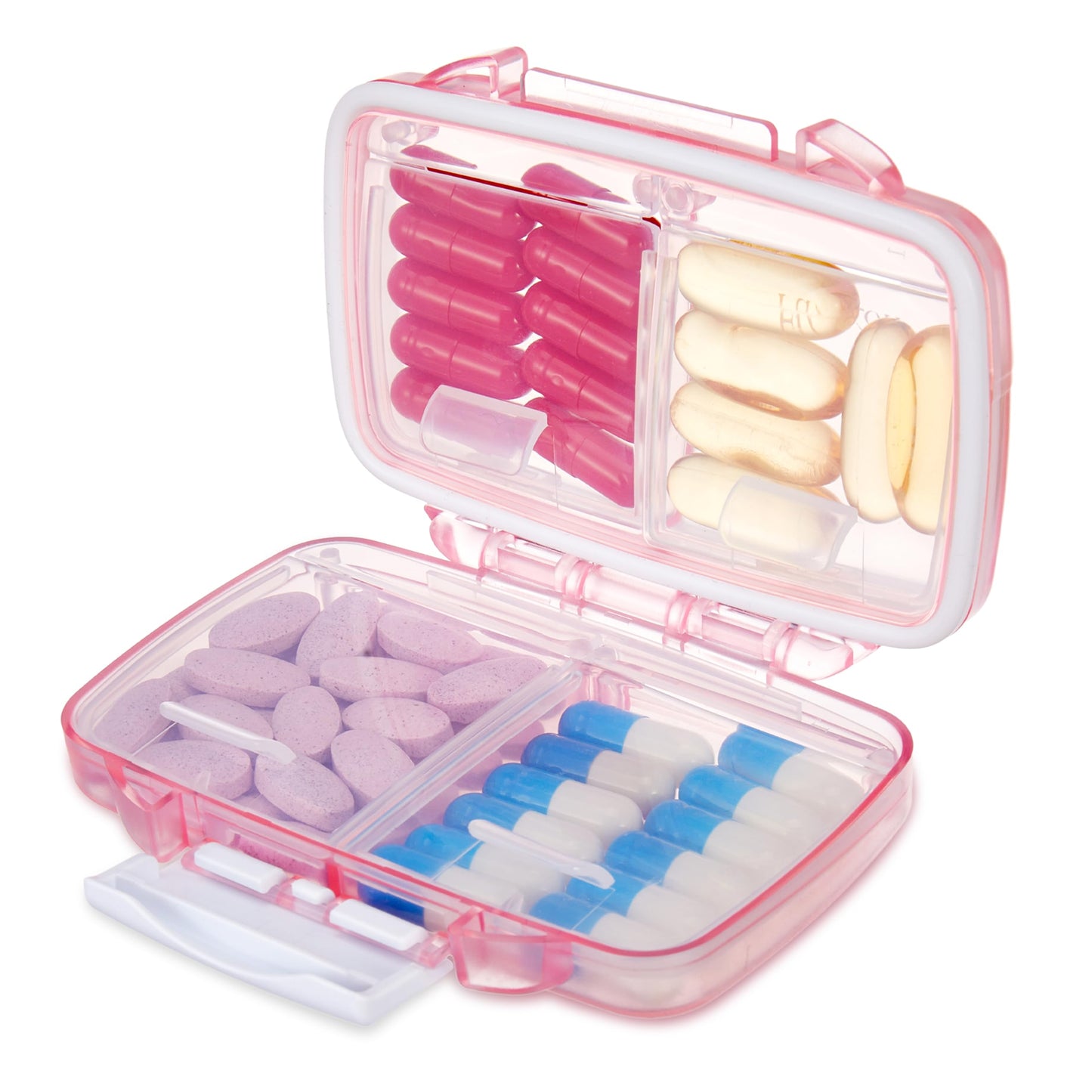 Fullicon "Hopobo" Pill Case, Week Moisture-Proof, Airtight Medicine Case, Small Supplement Case, Supplement Case, Small Portion, Medicine Case, Pill Case, Compact/Portable, Travel, Travel, Black