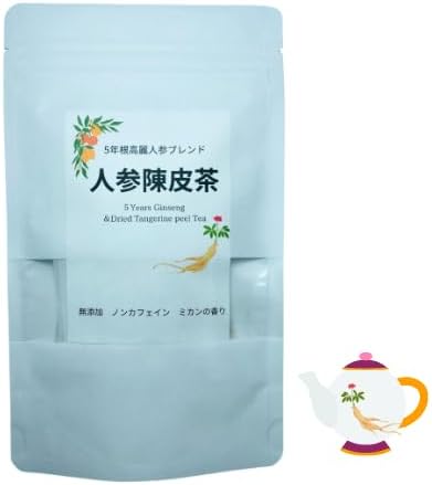 (Additive-Free, Domestic Blend) Gloriin Ginseng Tea Bags, 5 Packets, 5 Years Old Ginseng x Domestically Made Shells, Chinese Blend Tea, Caffeine-free Healthy Tea