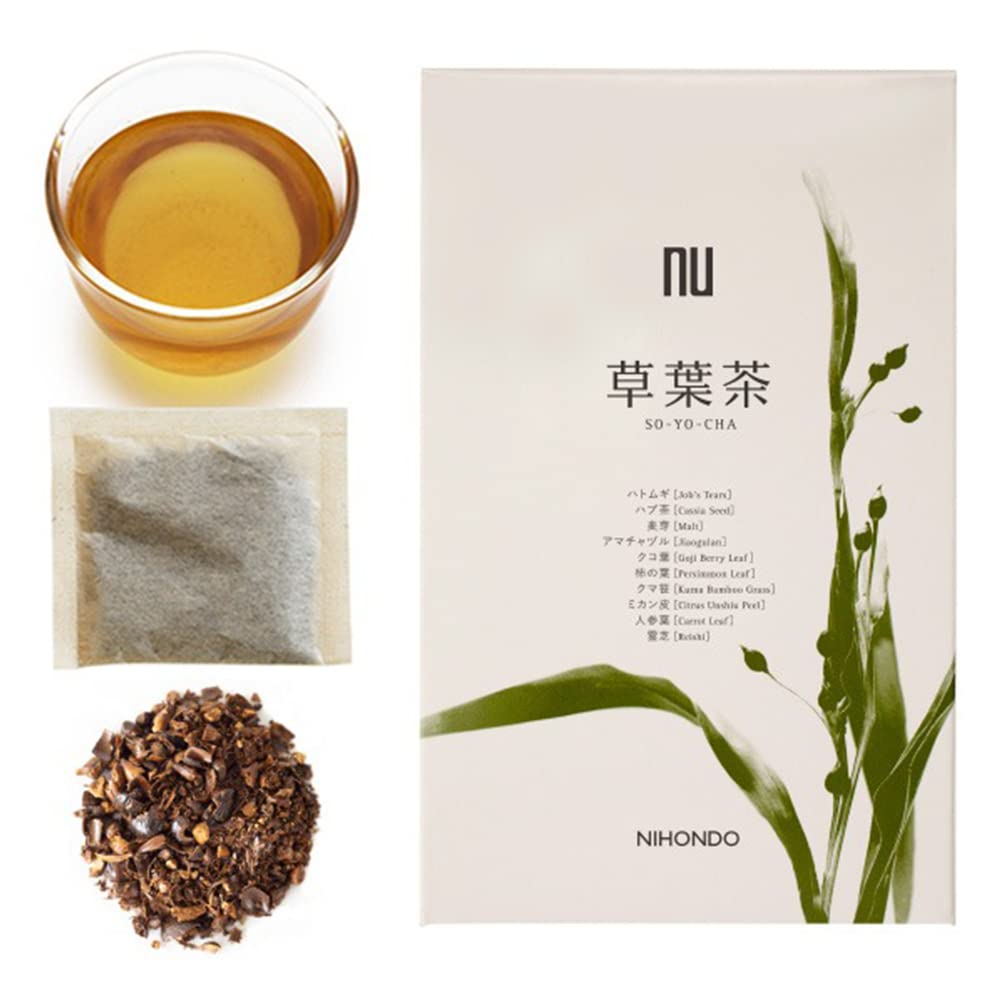 Grass Leaf Tea (7 g x 30 Packs) Tea Bag Blend Tea Pearl Barley Tea Base Chinese Tea Health Tea Decaffeinated Yakuhondou