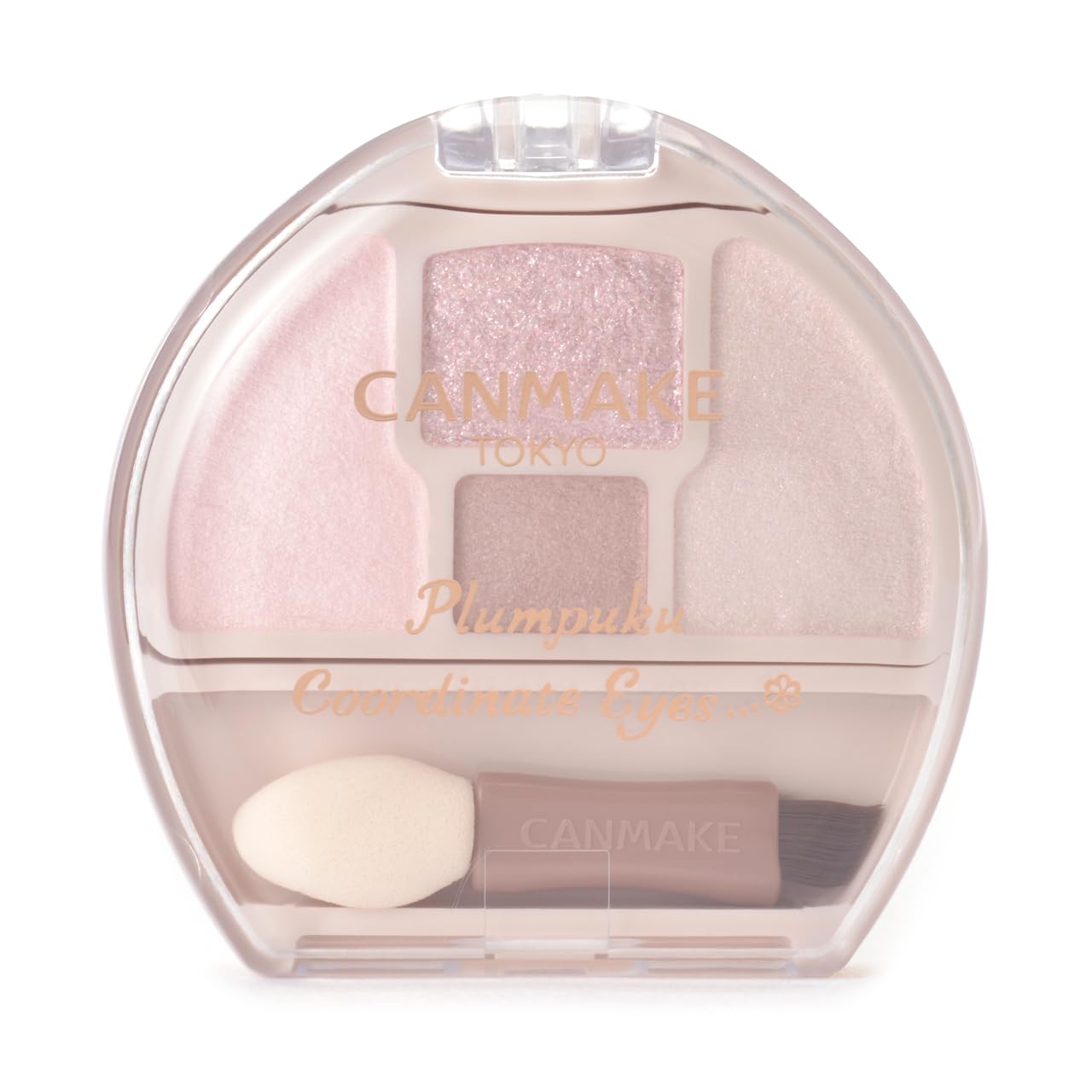Canmake Plungu Coordinate Eyes Neo N02 Tutu Plumpuku Eyeshadow for Tear Bags, Silhouette, White Pink