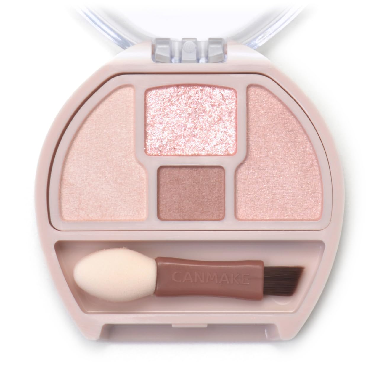 Canmake Plungu Coordinate Eyes Neo N02 Tutu Plumpuku Eyeshadow for Tear Bags, Silhouette, White Pink