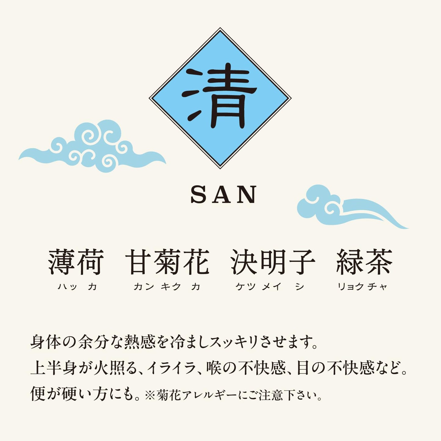 Charming Shop ｢攻めの薬膳茶｣ " 清" 漢方茶 健康茶 ティーバッグ ブレンド 薬膳師・国際中医師監修 火照り 熱感 冷まし スッキリ イライラ 目 (1)