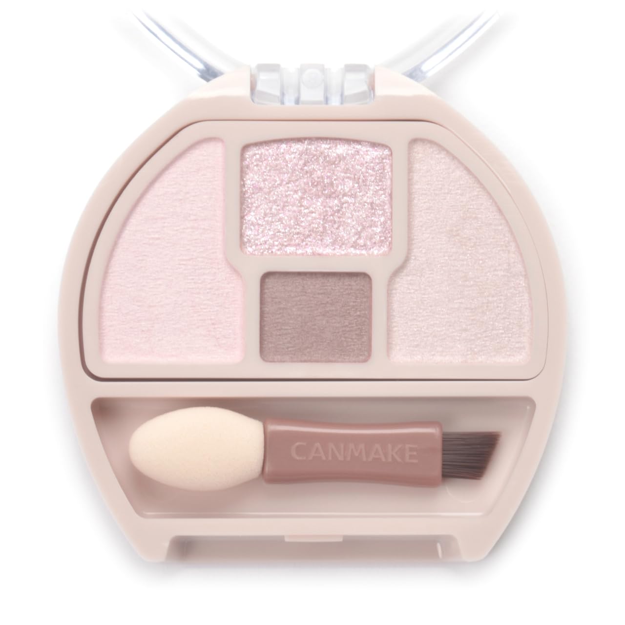 Canmake Plungu Coordinate Eyes Neo N02 Tutu Plumpuku Eyeshadow for Tear Bags, Silhouette, White Pink
