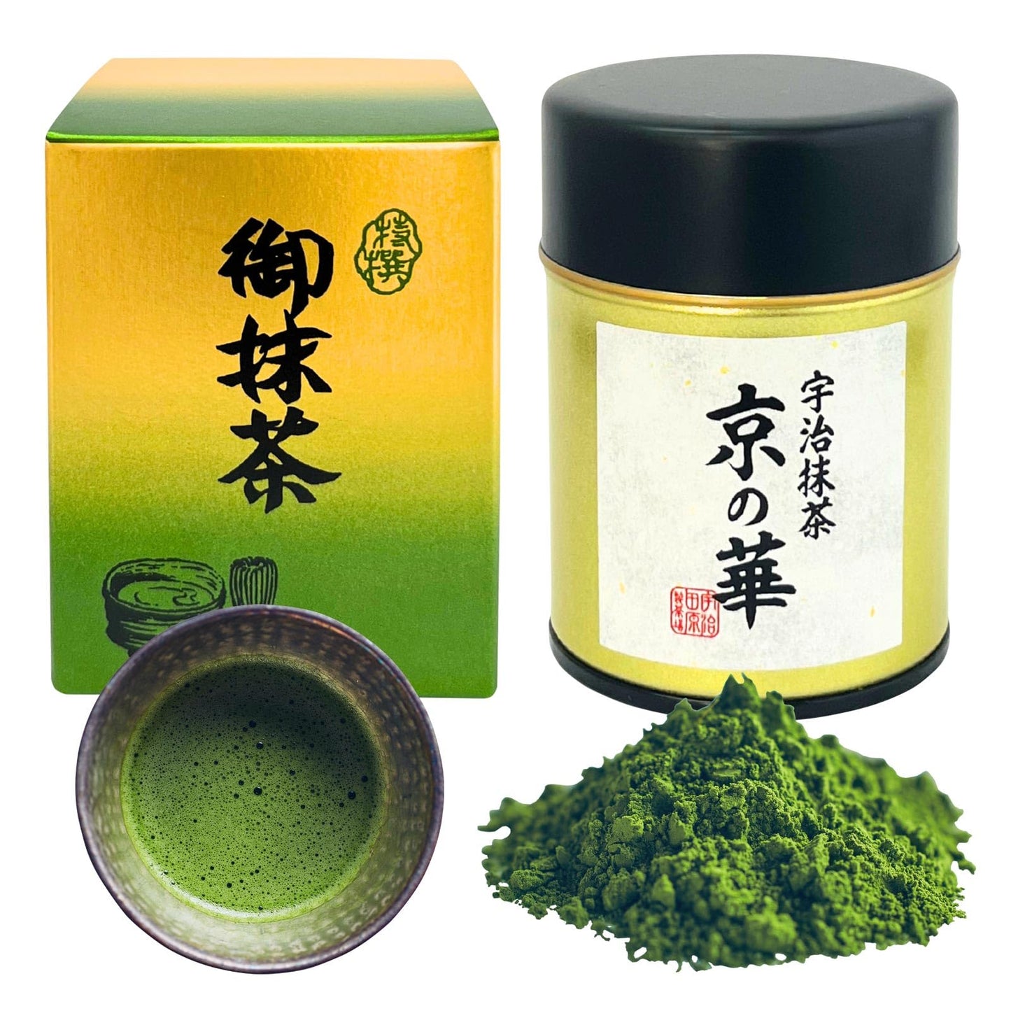 京都・宇治田原製茶場 宇治抹茶 京の華 50g matcha 缶入