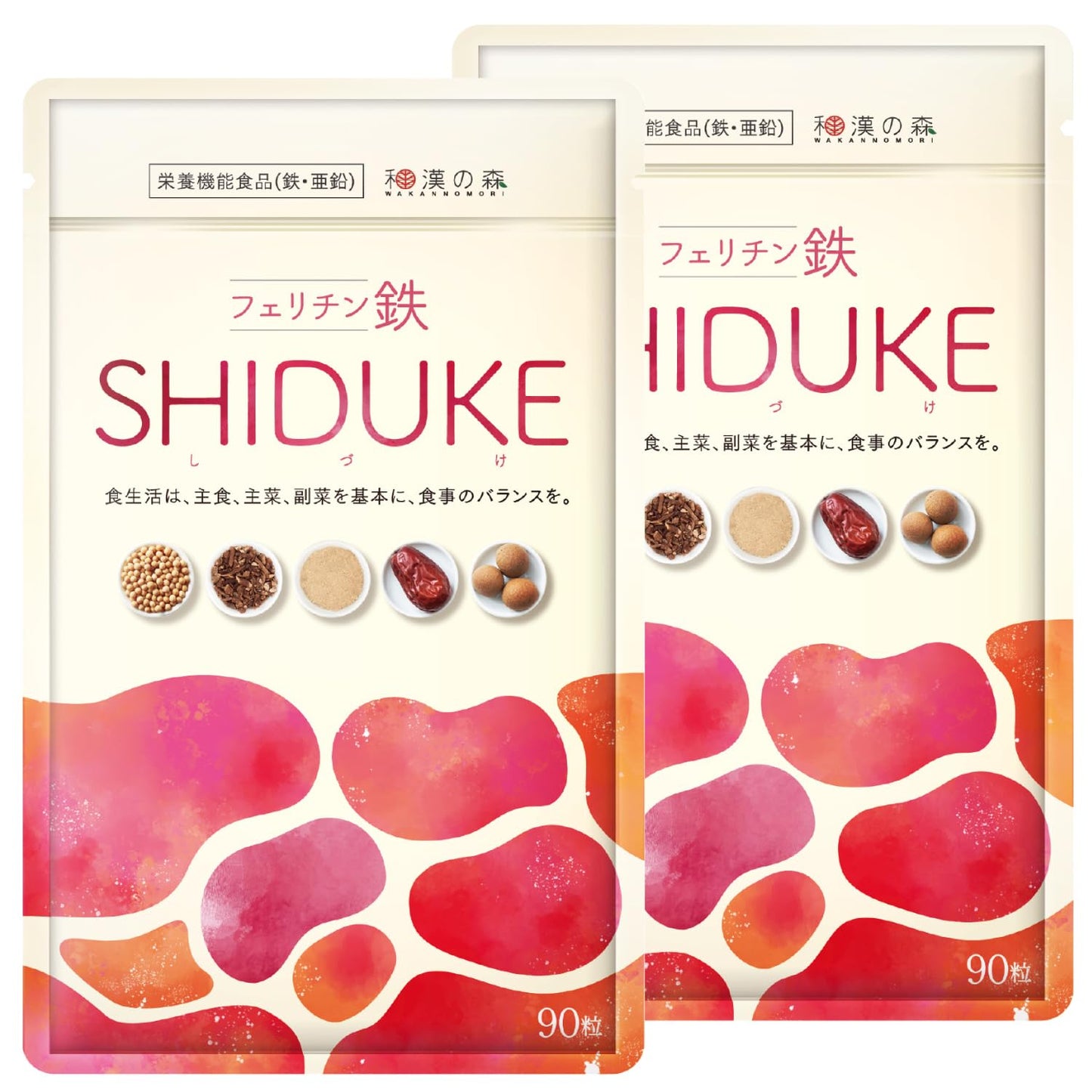 Chinese Medicine Select Ferritin Iron, 7 mg, NAGOMI Nutritional Functional Food, 90 Tablets, Iron Storage, Lactic Acid Bacteria, Vitamin B6, Vitamin B12, Vitamin C, Zinc, Supervised by International