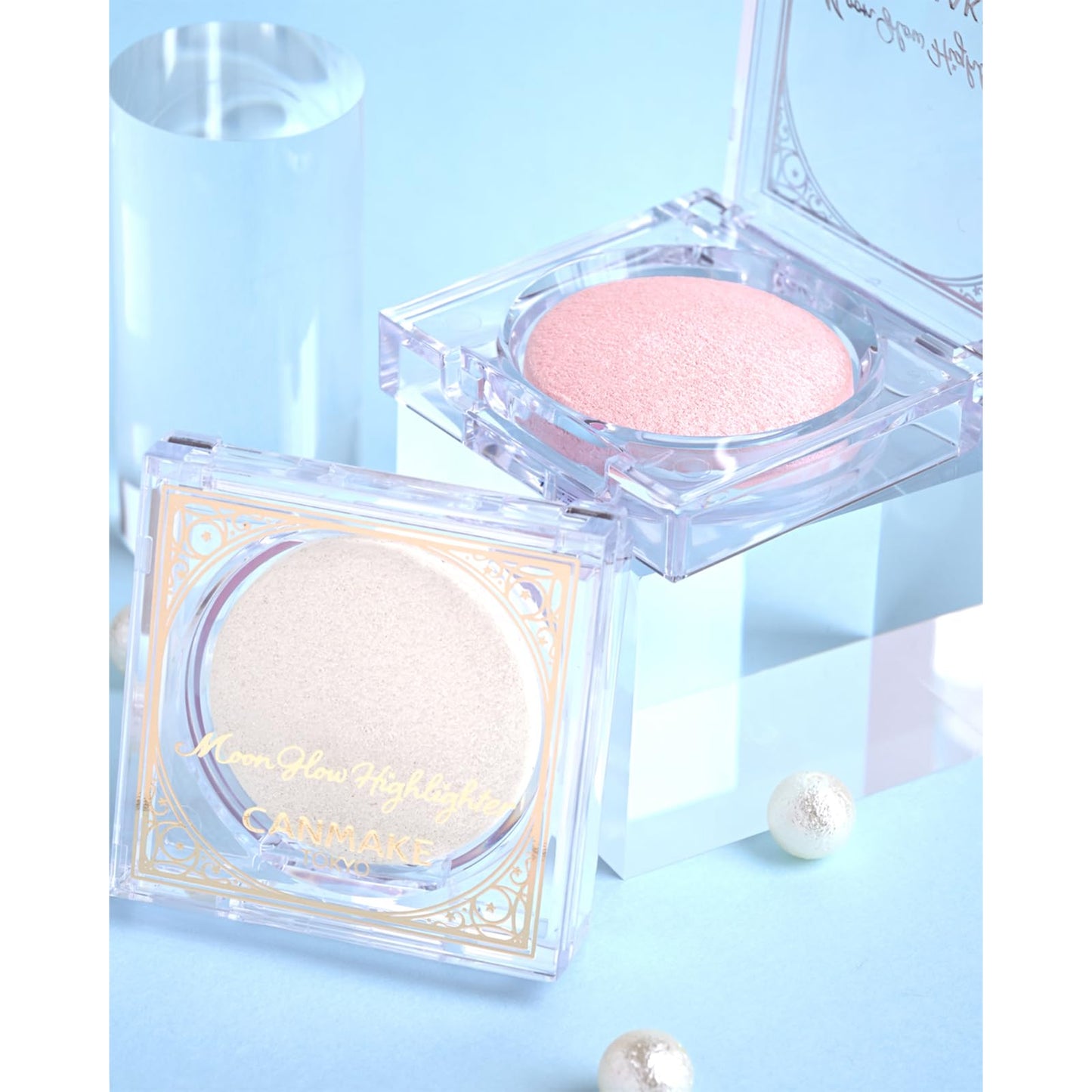 Canmake Moonglow Highlighter 03 Moonglow Lilac 0.1 oz (3.7 g) Highlighter Baked Prescription Elegant Gloss Lilac Pink