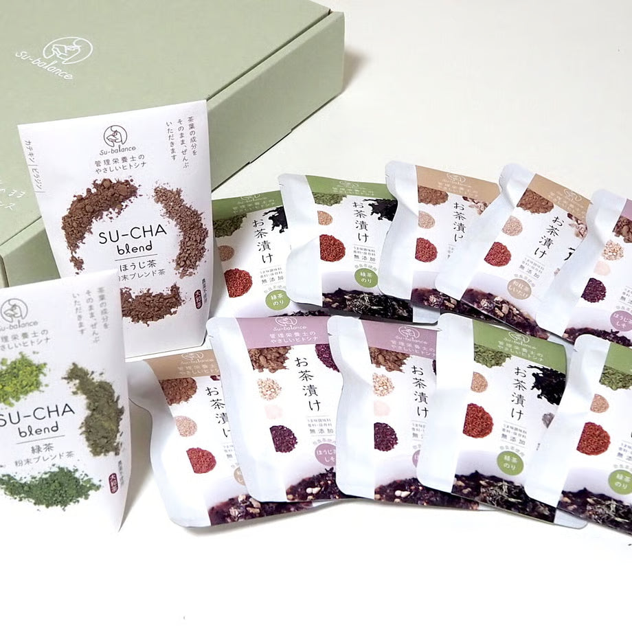 お茶漬け10食 & 緑茶＆ほうじ粉末茶Aセット