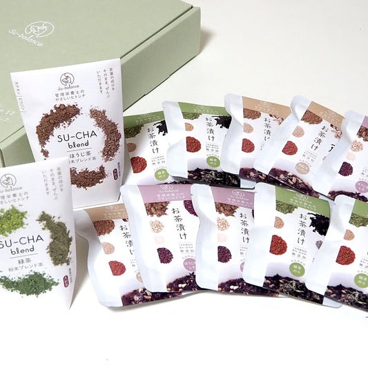 お茶漬け10食 & 緑茶＆ほうじ粉末茶Aセット